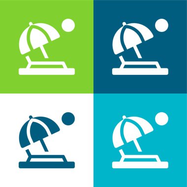 Plaj Düz Rengi En Küçük Simge Seti