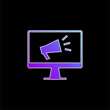 Mavi gradyan vektör simgesi reklam ediliyor