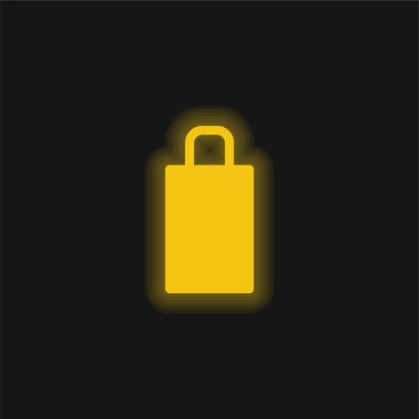 Sarı parlak neon simge