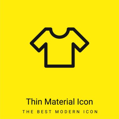 Basic T Shirt minimal bright yellow material icon clipart