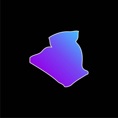 Algeria blue gradient vector icon