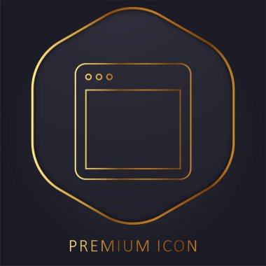 Altın çizgi prim logosu ya da simgesi uygula