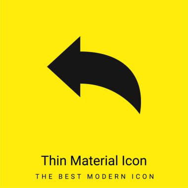 Back minimal bright yellow material icon clipart