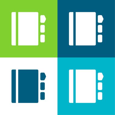 Gündem Düz 4 Renk en küçük simge kümesi