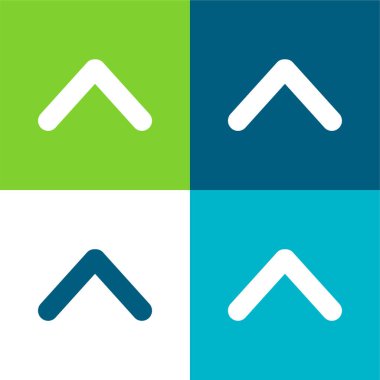 Ascendant Arrow Flat four color minimal icon set