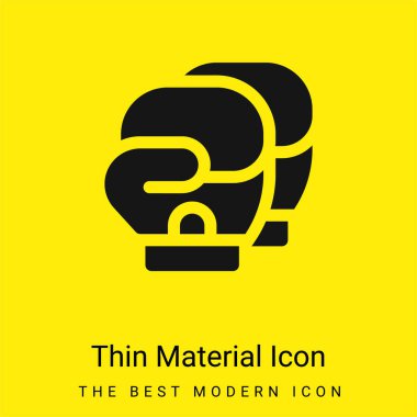 En düşük düzeyde parlak sarı malzeme simgesi boks yapılıyor