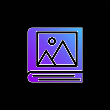 Albüm mavi gradyan vektör simgesi