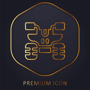 Atv altın çizgi premium logosu veya simgesi
