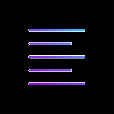 Sol mavi eğimli vektör simgesini hizala