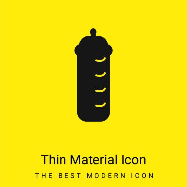 Baby Bottle In Black Version minimal bright yellow material icon