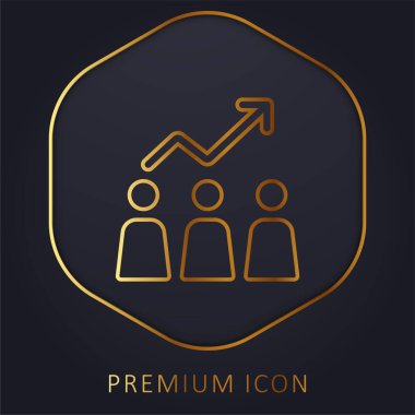 Analitik altın çizgi prim logosu veya simgesi