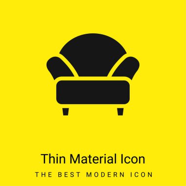 Armchair minimal bright yellow material icon clipart