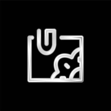 Resim gümüş kaplama metalik simge ekle