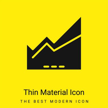 Area Chart minimal bright yellow material icon clipart