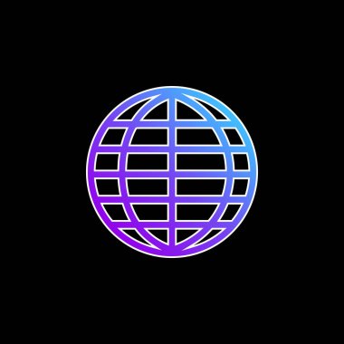 Big Globe Grid blue gradient vector icon