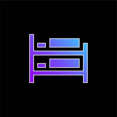 Berth Bed blue gradient vector icon