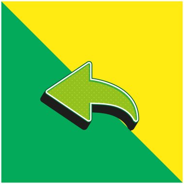 Arrow Green ve sarı modern 3d vektör simgesi logosu