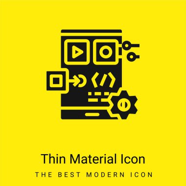 App Development minimal bright yellow material icon