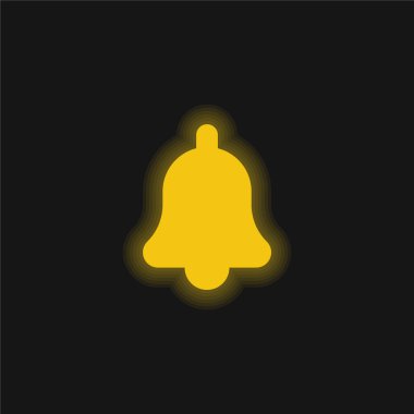 Zil sarısı parlak neon simgesi