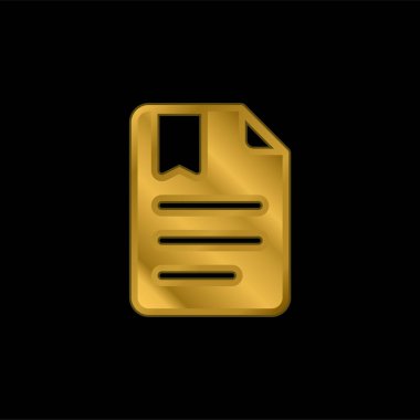 Yer imi altın kaplamalı metalik simge veya logo vektörü