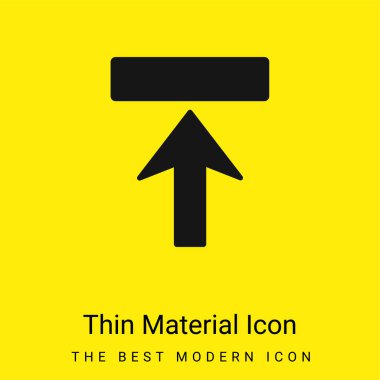 Arrow Upward To Rectangle Shape minimal bright yellow material icon