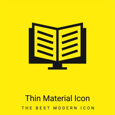 Book Opened On A Stand minimal bright yellow material icon