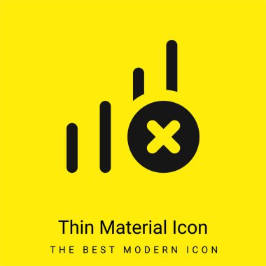 Bad minimal bright yellow material icon