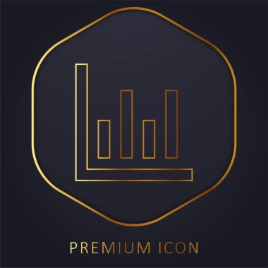 Çubuk Çizelgesi Altın Çizgi prim logosu veya simgesi