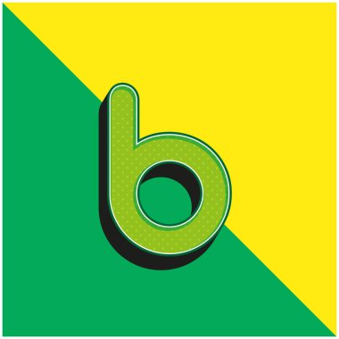 Bebo Logosu Yeşil ve Sarı 3D vektör simgesi