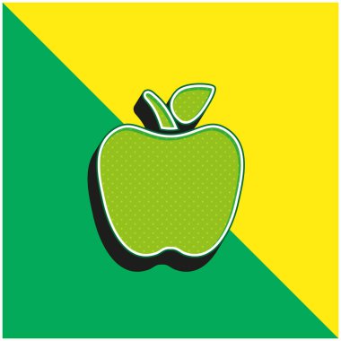 Apple Green ve sarı modern 3d vektör simgesi logosu
