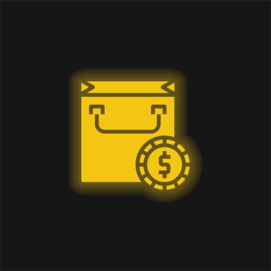 Sarı parlak neon simge