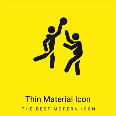 Basketbol minimum sarı malzeme simgesi