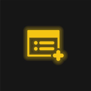 Web Sayfası Parlak Neon simgesi ekle