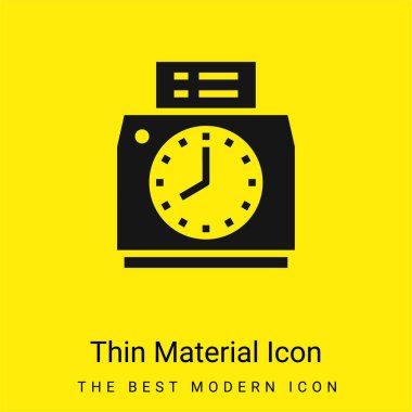Attendance minimal bright yellow material icon clipart