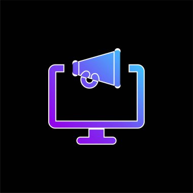 Mavi gradyan vektör simgesi reklam ediliyor