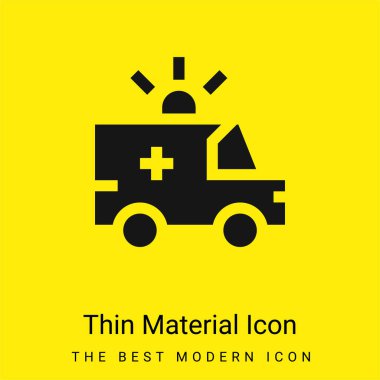 Ambulans en düşük düzeyde parlak sarı malzeme simgesi