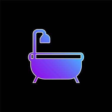 Küvet mavi eğimli vektör simgesi