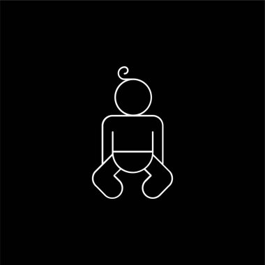 Bebek Gövdesi Çizgisi Mavi Gradyan vektör simgesi