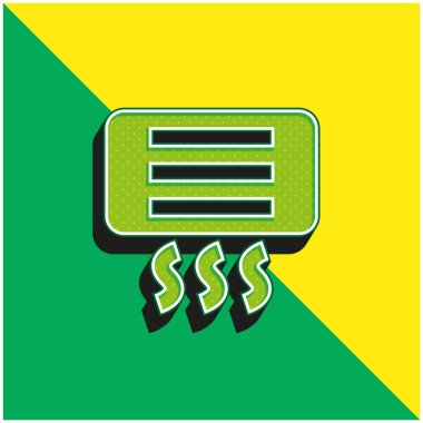 Klima Yeşil ve Sarı Modern 3D vektör simgesi logosu