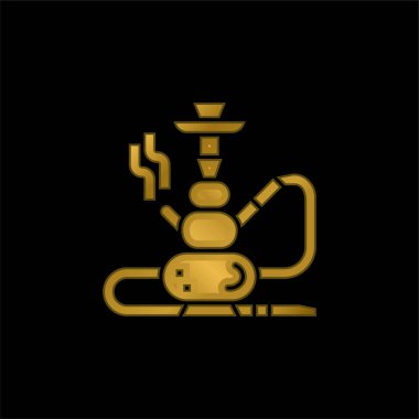 Bong altın kaplama metalik simge veya logo vektörü