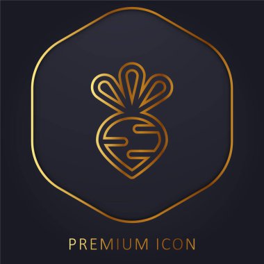 Pancar altın çizgisi logosu veya simgesi