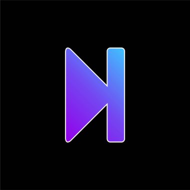 İleri Düğme mavi eğimli vektör simgesi