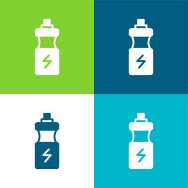 Şişe Düz 4 renk en küçük simge kümesi