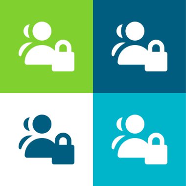 Düz Düz Düz Renk simgesi setini engelle