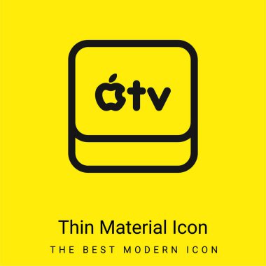 Apple TV minimal parlak sarı malzeme simgesi