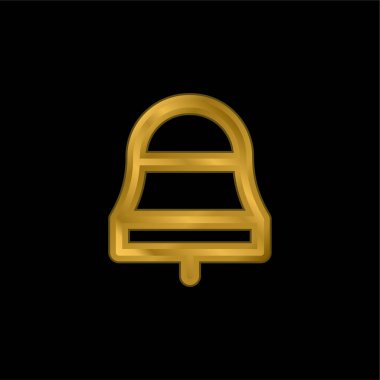 Altın kaplama metal simge veya logo vektörü