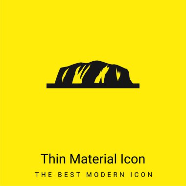 Ayers Rock minimal bright yellow material icon clipart