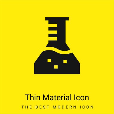 Beaker minimal bright yellow material icon clipart