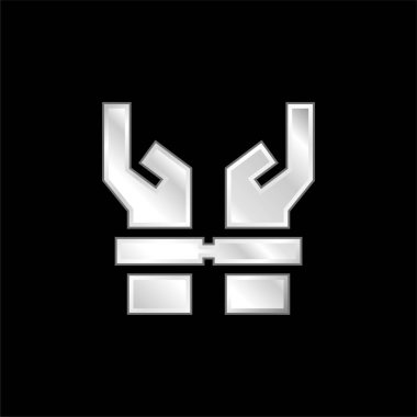 Tutuklanan gümüş kaplama metalik simge