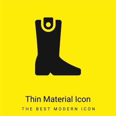 Boot minimal bright yellow material icon clipart